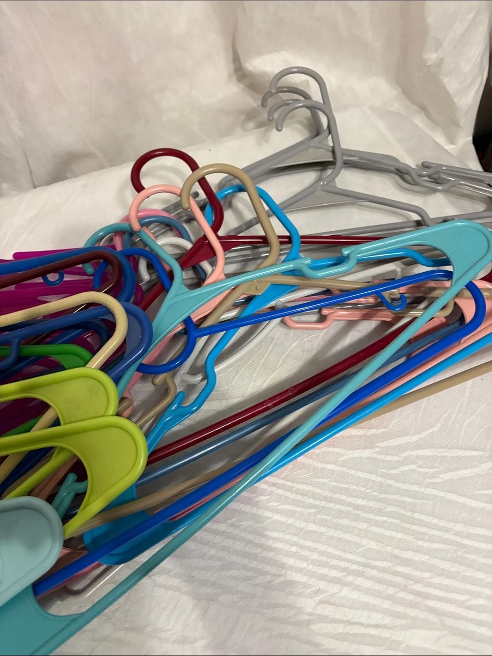 Multicolor Plastic Hangers bundle of 35